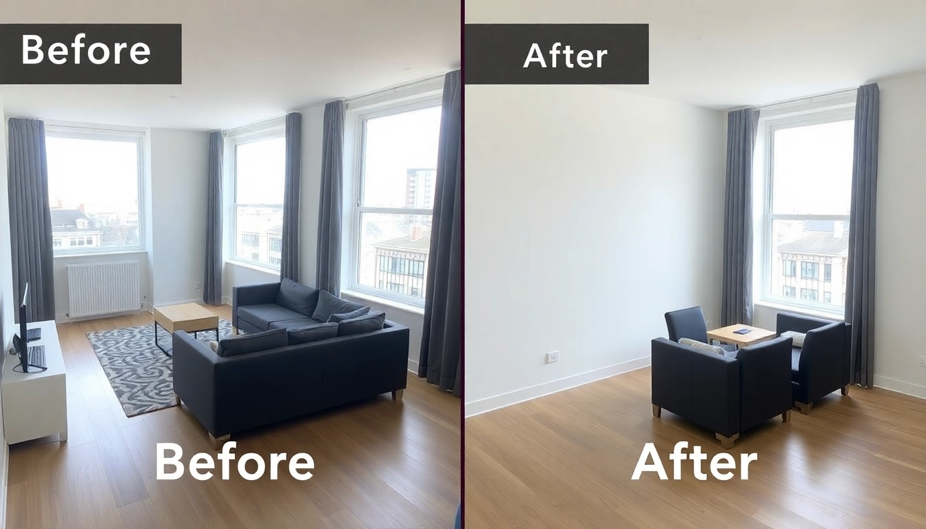 Professional bond cleaning Brisbane illustrating a spotless living area after service.