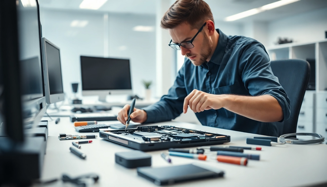 Riparazione computer settimo torinese da parte di un tecnico esperto in un ambiente professionale.