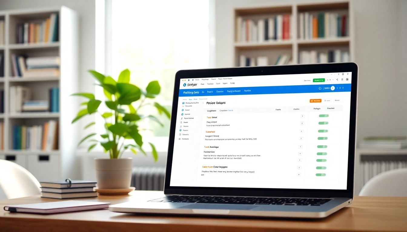 Check for plagiarism using an advanced plagiarism checker tool on a laptop in a modern workspace.