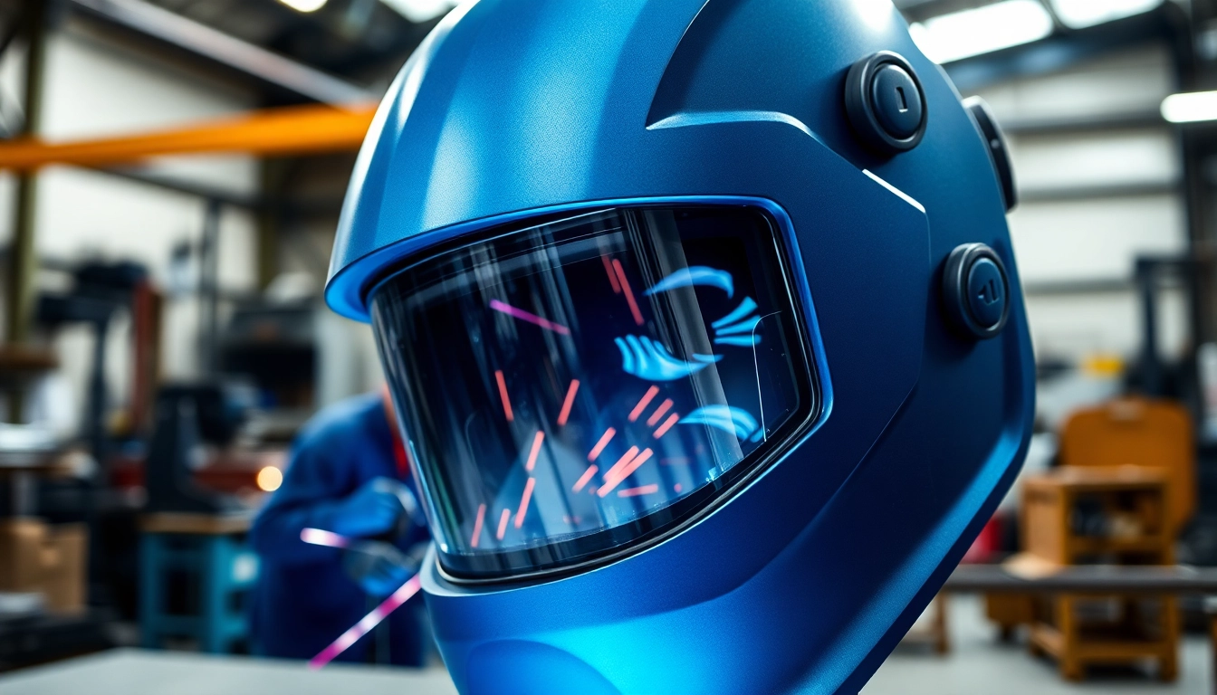 Welding with a speedglas welding helmet displaying advanced auto-darkening features in an industrial setup.