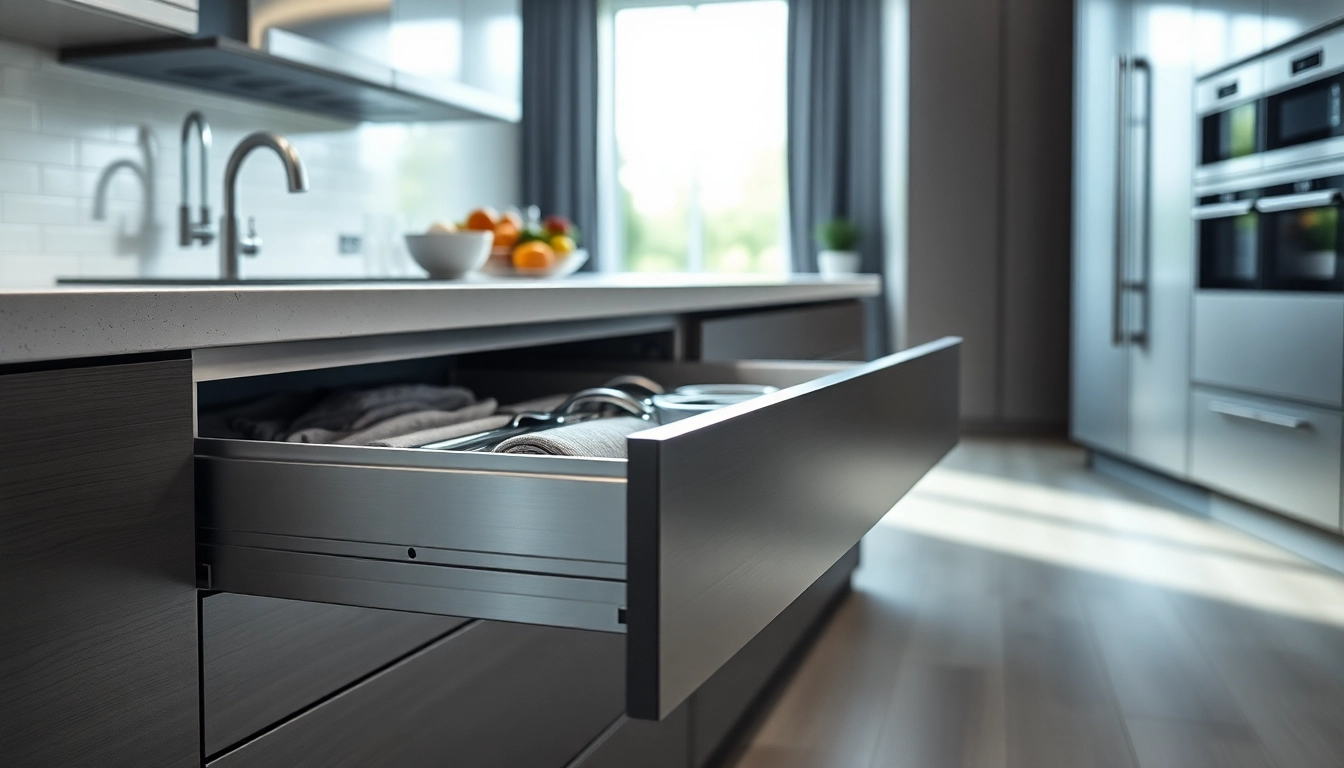 Showcase of Metal Drawer System highlighting sleek design and organized storage.