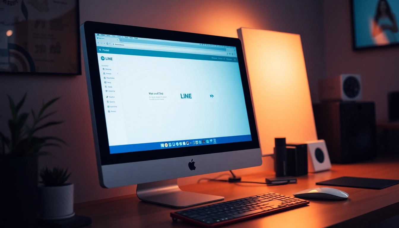 Download line電腦版官方下載 featuring seamless app interface on a modern computer display.