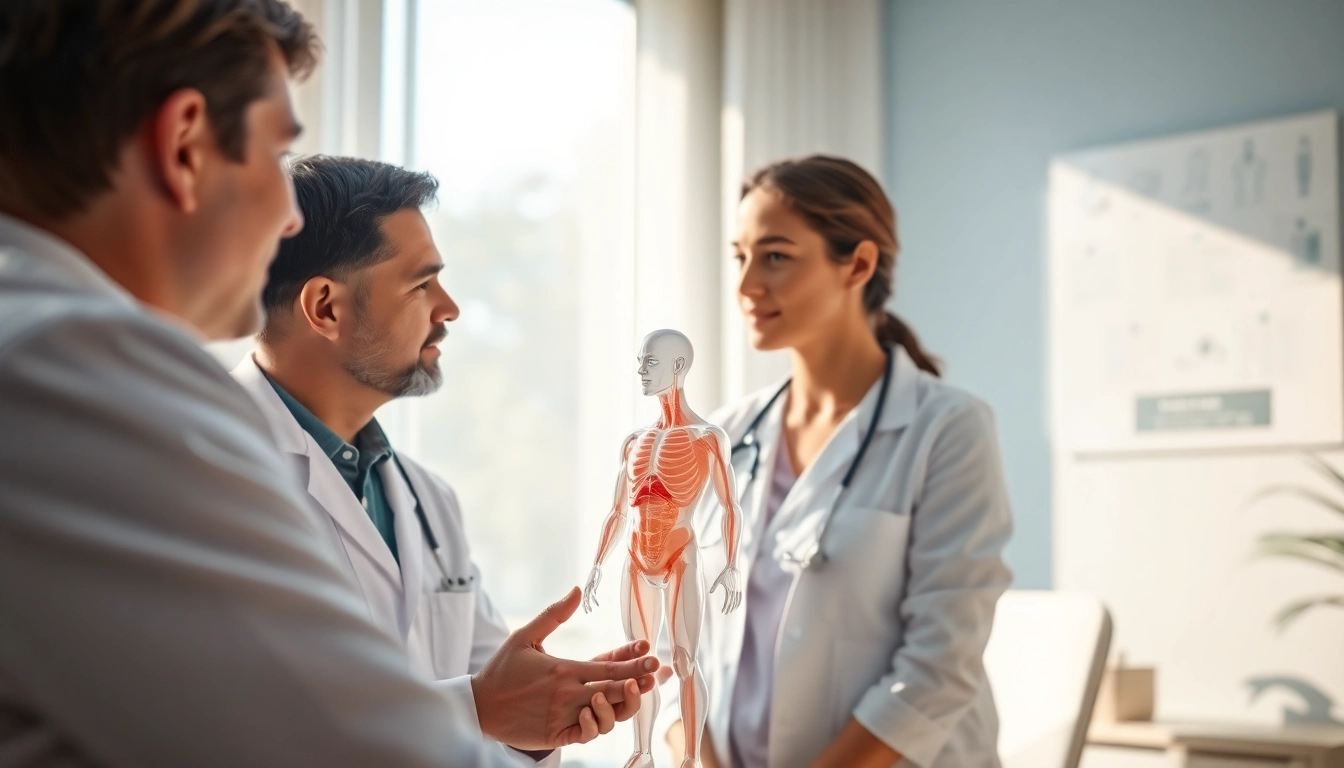 Engaging consultation scene showcasing Peptide Therapy between a healthcare professional and a patient.