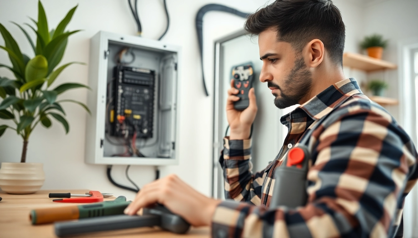 Evaluate Electrical Panel Clearwater with a professional electrician in a bright home setting.