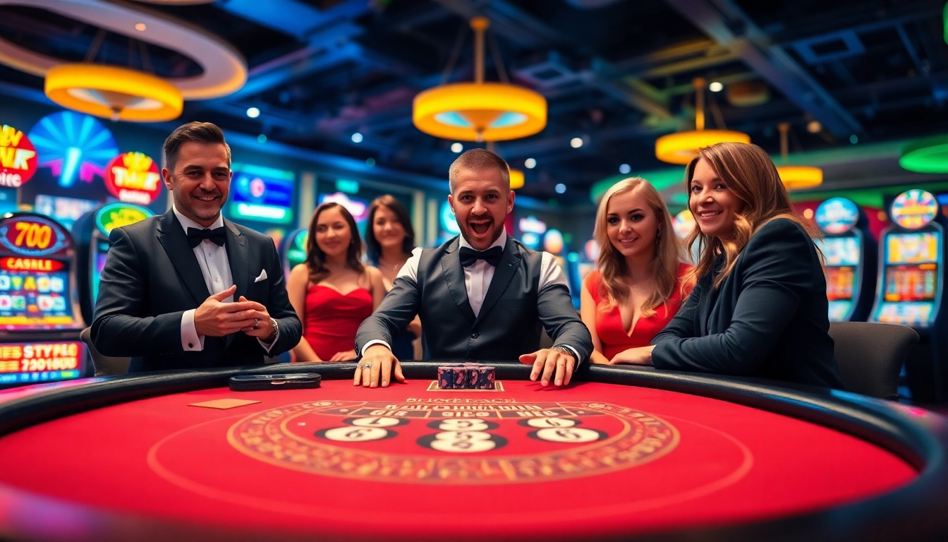 Engage with thrilling games at TPower casino amid a vibrant casino atmosphere.