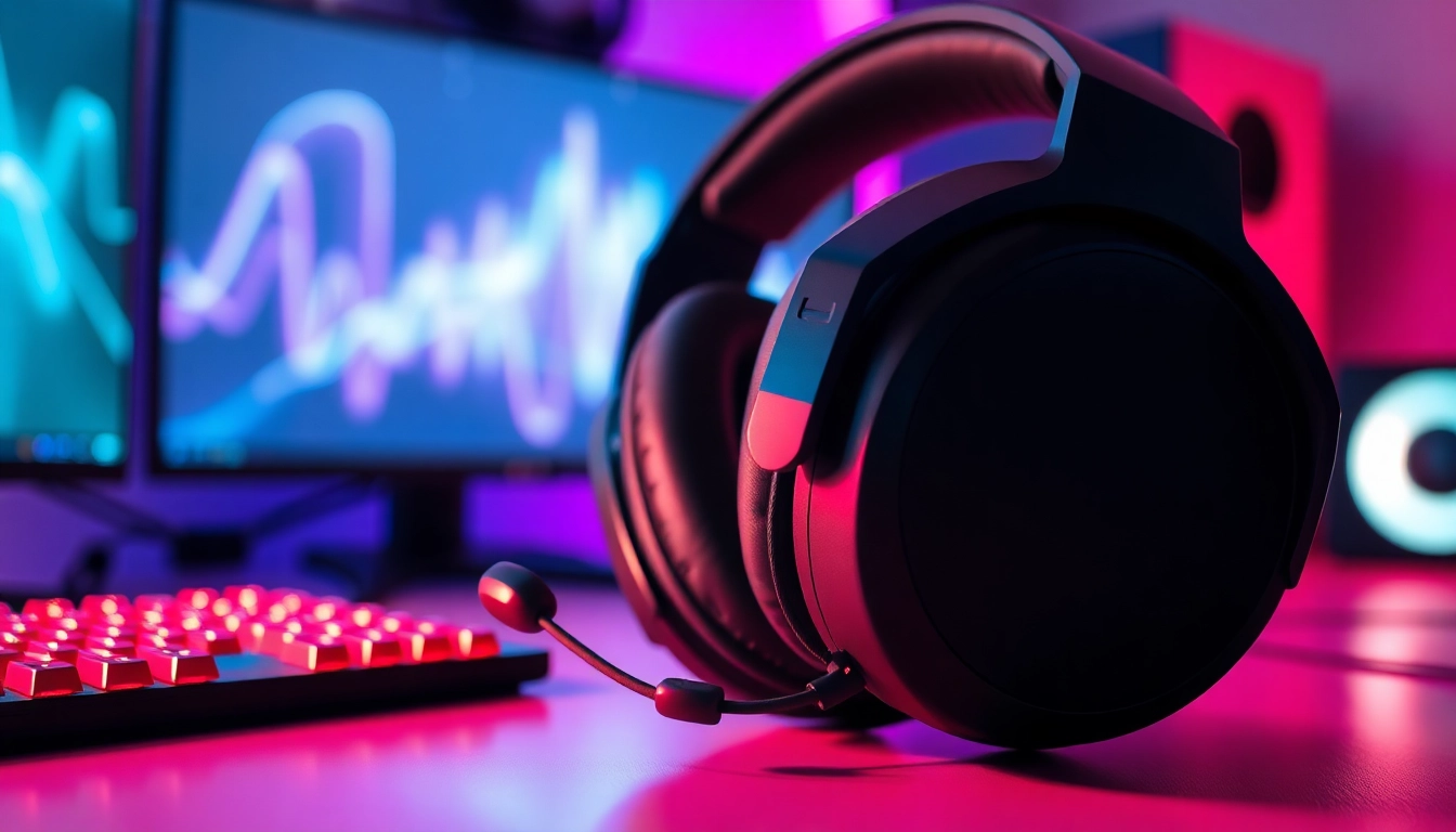 Get a closer look at a professional Gaming Headset highlighting its advanced design and features.