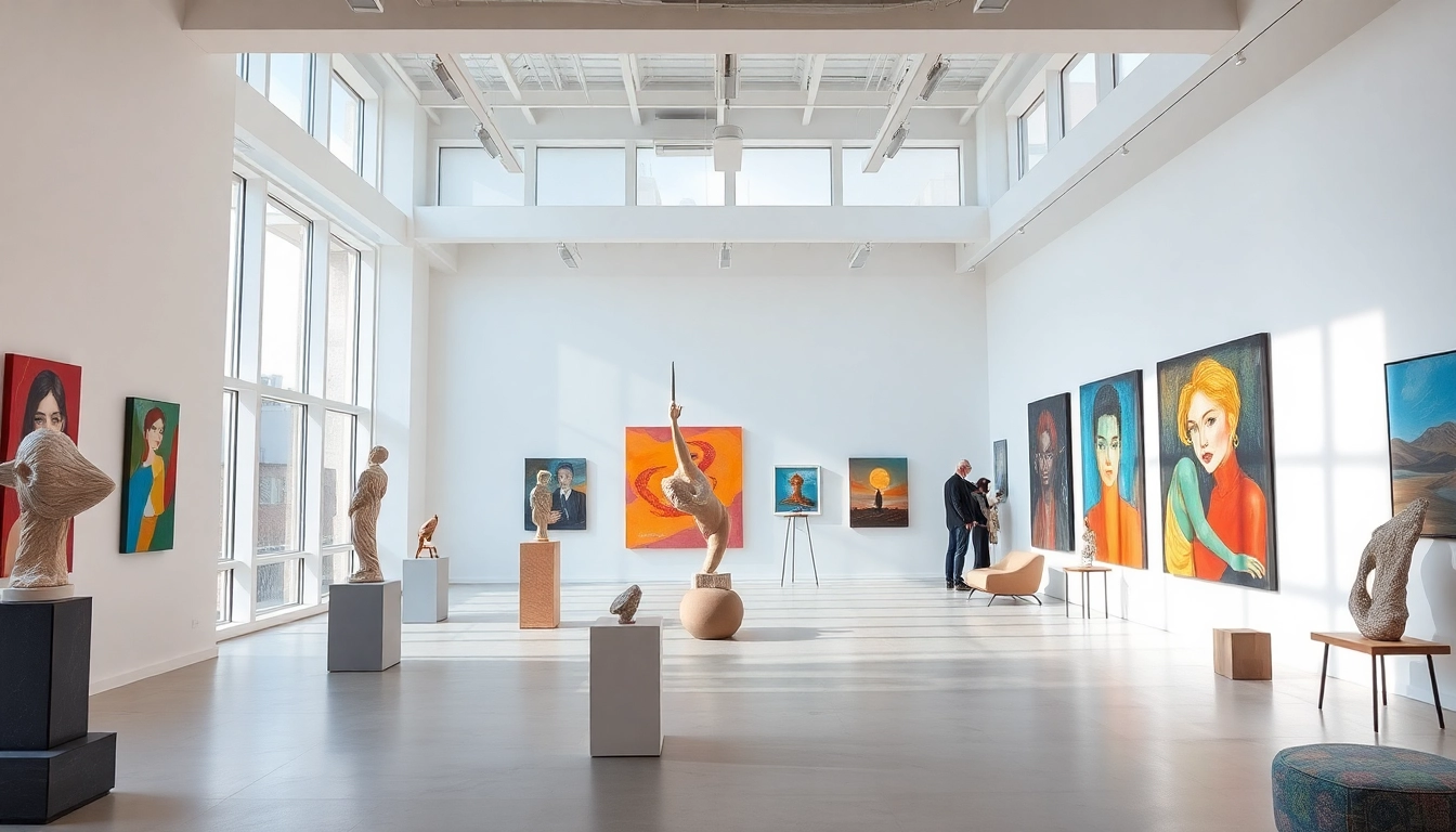 View of the in lieu gallery showcasing contemporary art and vibrant exhibitions in an inviting setting.