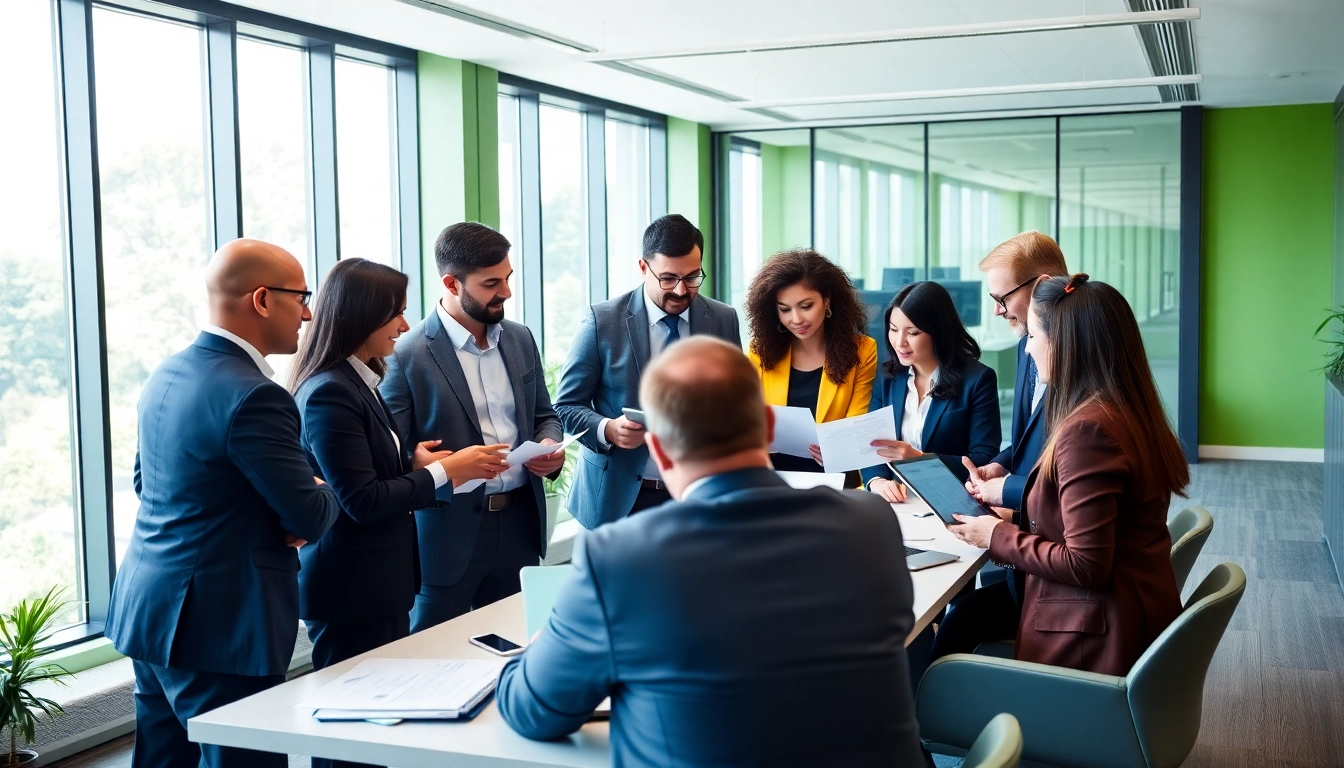 Quickplus Business Consultants collaborating in a modern office for effective business setup solutions.