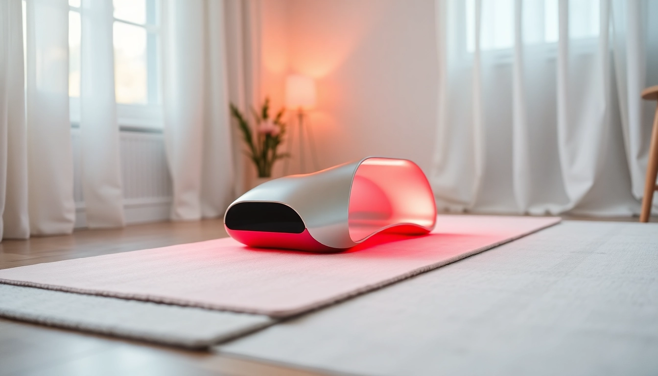 Utilizing the best red light therapy for body in a serene home environment.