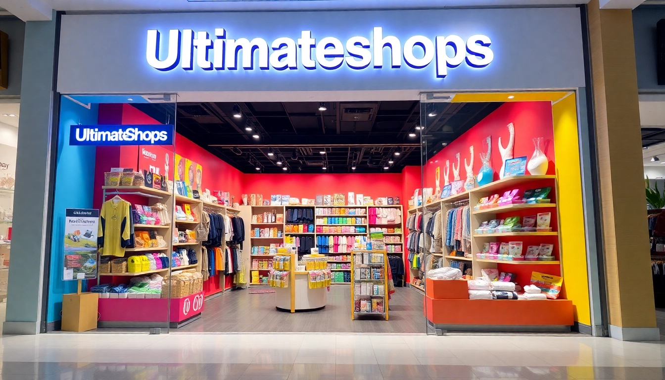 Discover unique products at Ultimateshops, a vibrant storefront brimming with colorful items and inviting displays.