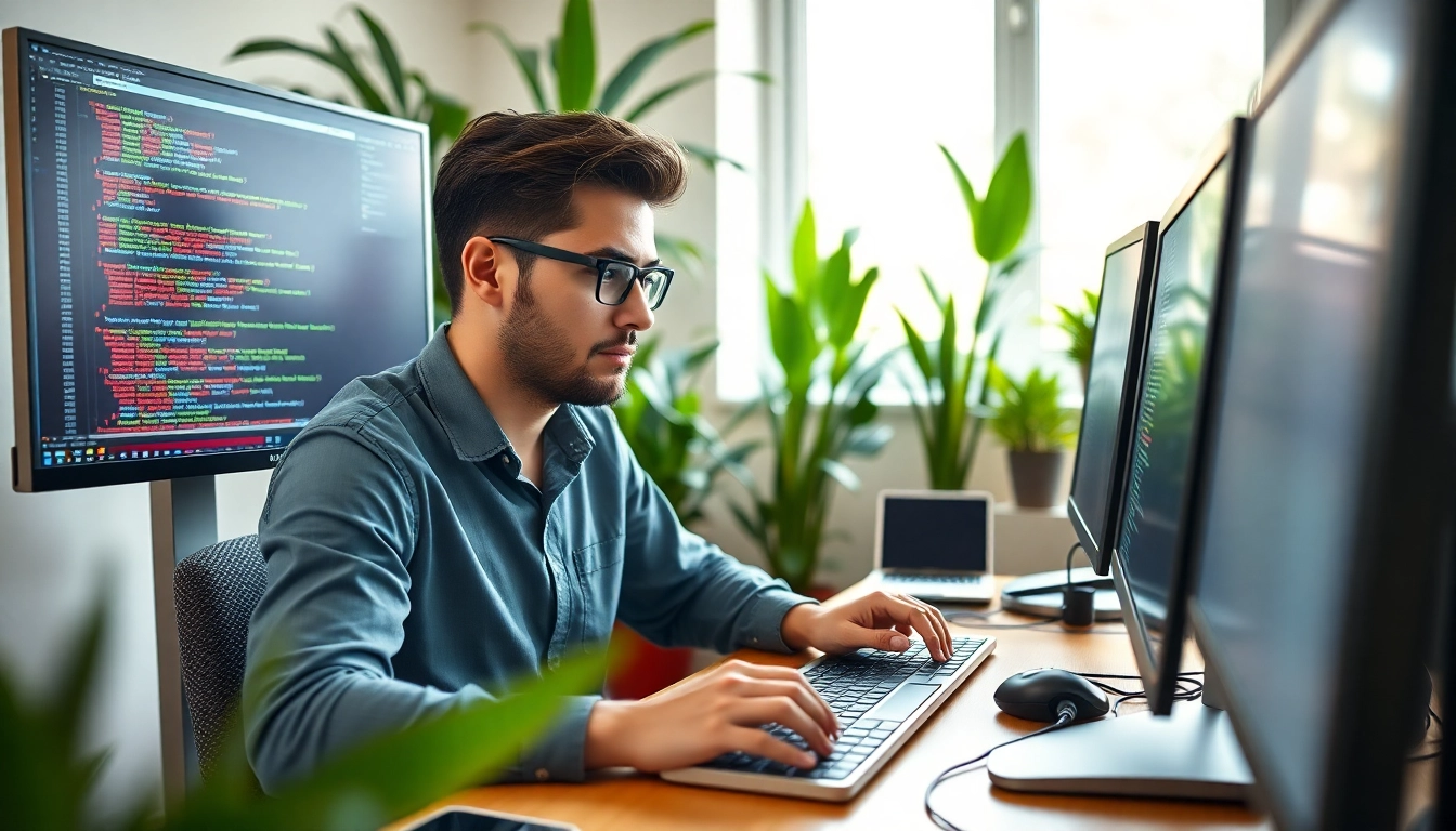 Learn PHP for WordPress development in a dynamic workspace with coding elements.